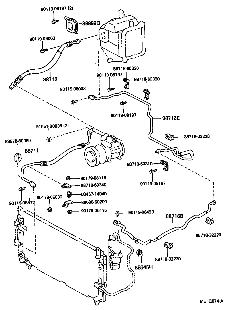Toyota 88460-60160 CONDENSER ASSY, COOLER