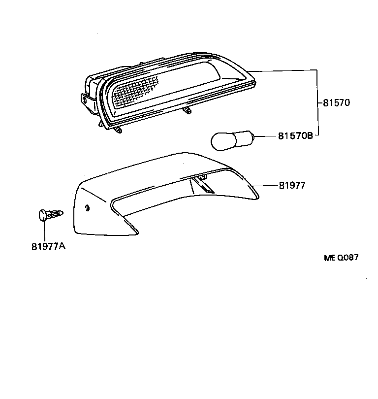 81977-32030 COVER, CENTER STOP LAMP product image