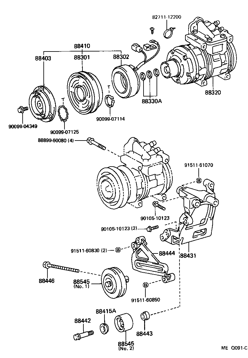 88444-60110 BRACKET, IDLE PULLEY product image