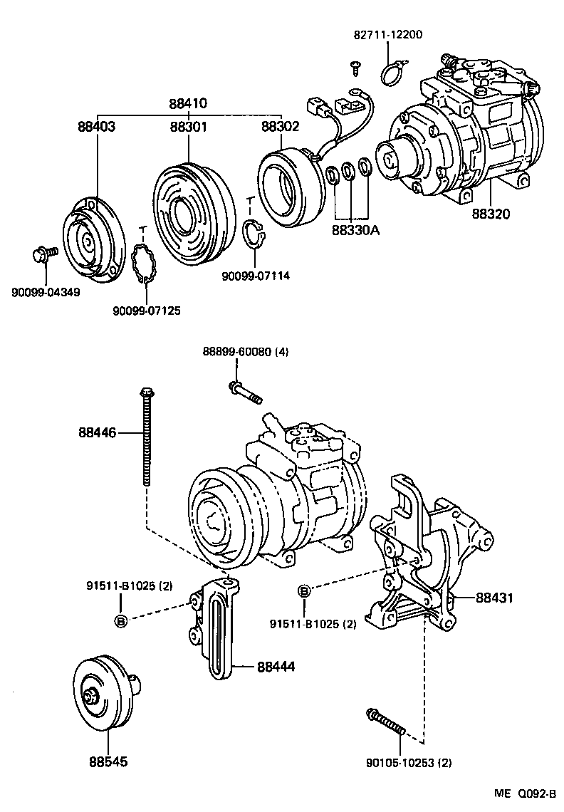 88444-60110 BRACKET, IDLE PULLEY product image