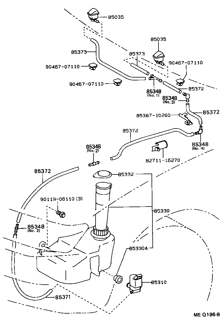 85315-18010 JAR ASSY, WINDSHIELD WASHER product image