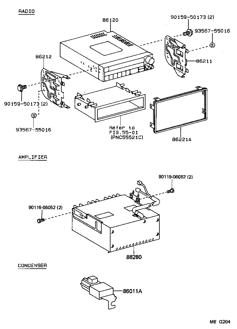 86280-18010 AMPLIFIER ASSY, STEREO COMPONENT product image