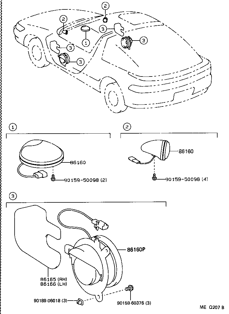 86150-18030 SPEAKER ASSY, REAR NO.2 product image