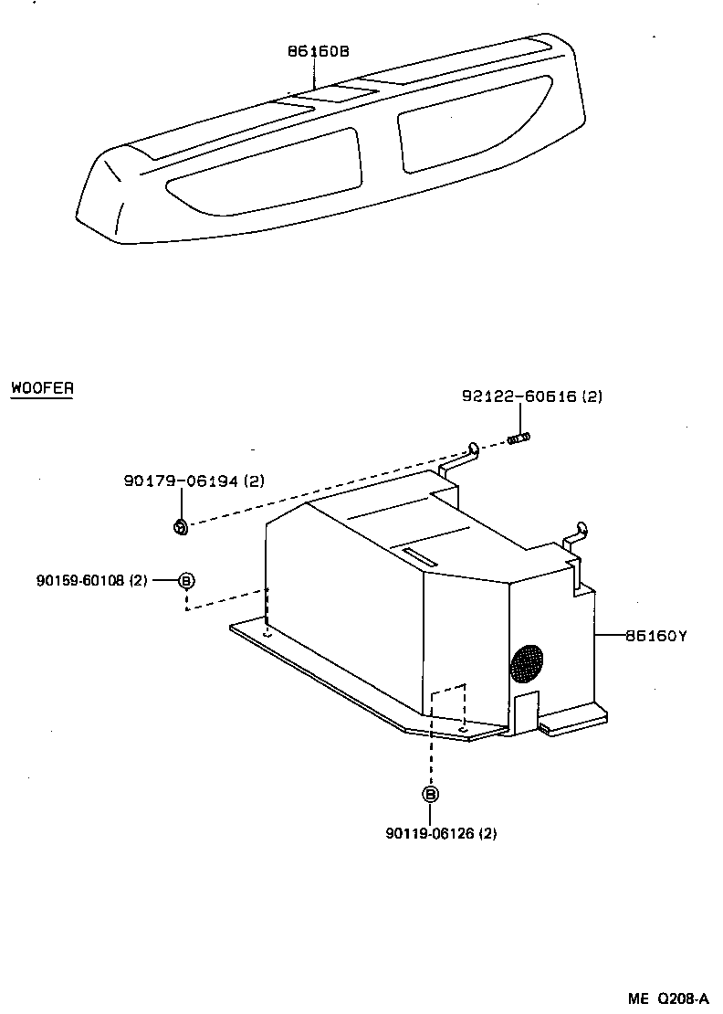 86150-18030 SPEAKER ASSY, REAR NO.2 product image