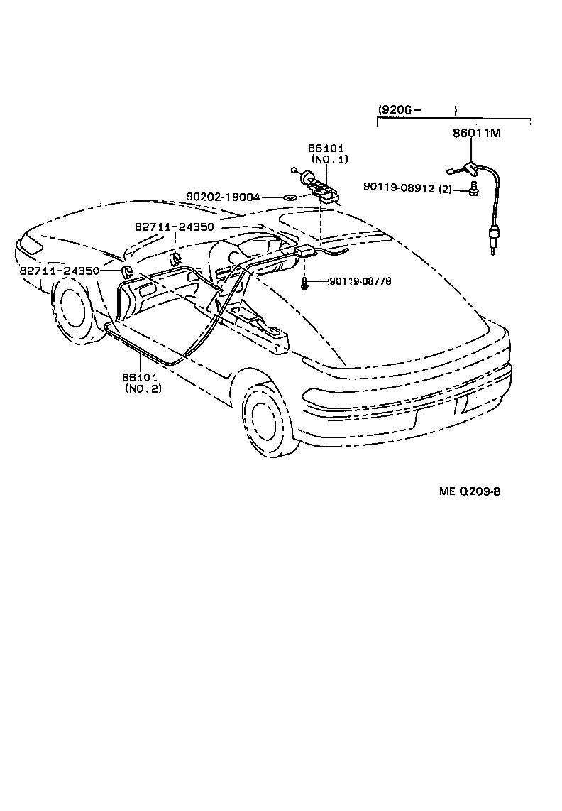 86101-18020 CORD SUB-ASSY, ANTENNA product image