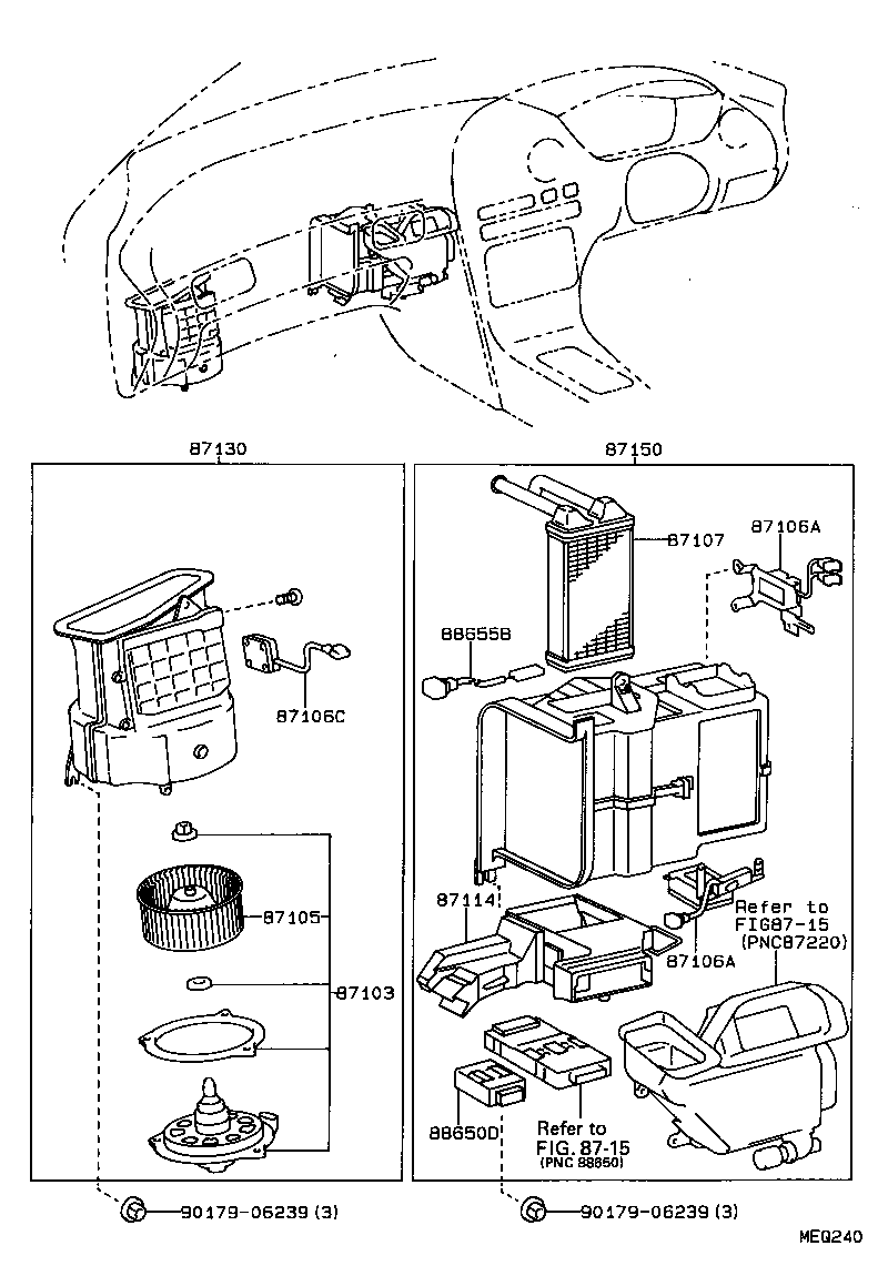 87103-18010 MOTOR SUB-ASSY, HEATER BLOWER, W/FAN product image