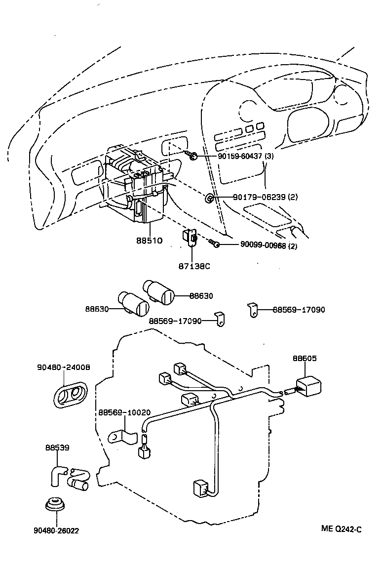 88605-18040 HARNESS SUB-ASSY, COOLER WIRING, NO.1 product image
