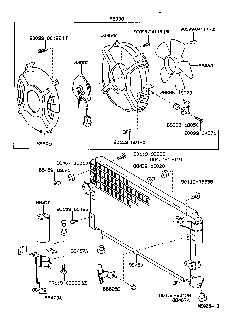88550-18010 MOTOR ASSY, BLOWER (FOR CONDENSER) product image