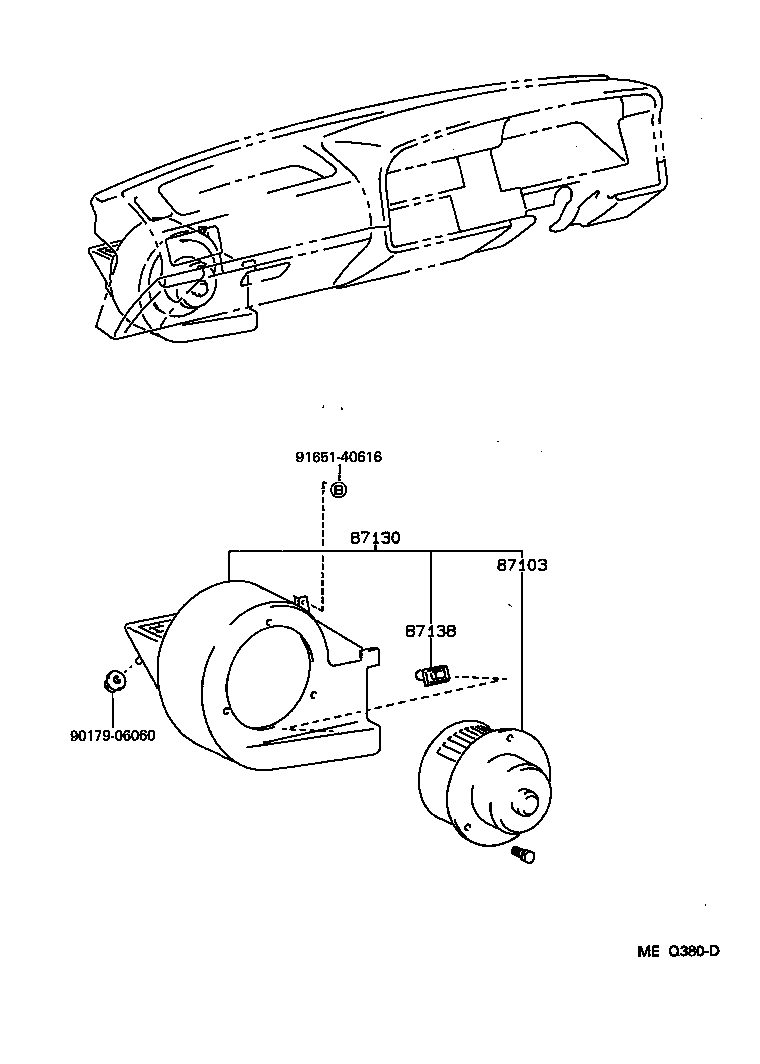 87174-95J07 GUIDE, AIR HEATER product image