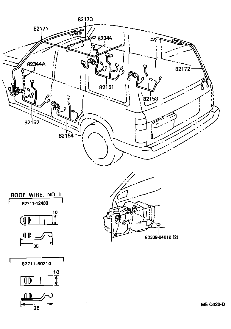82165-60030 WIRE, FRAME, NO.2 product image