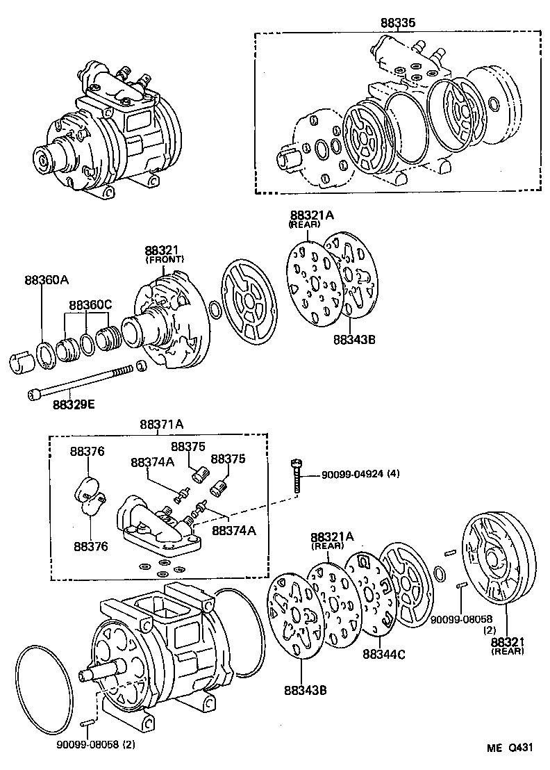 88444-60110 BRACKET, IDLE PULLEY product image