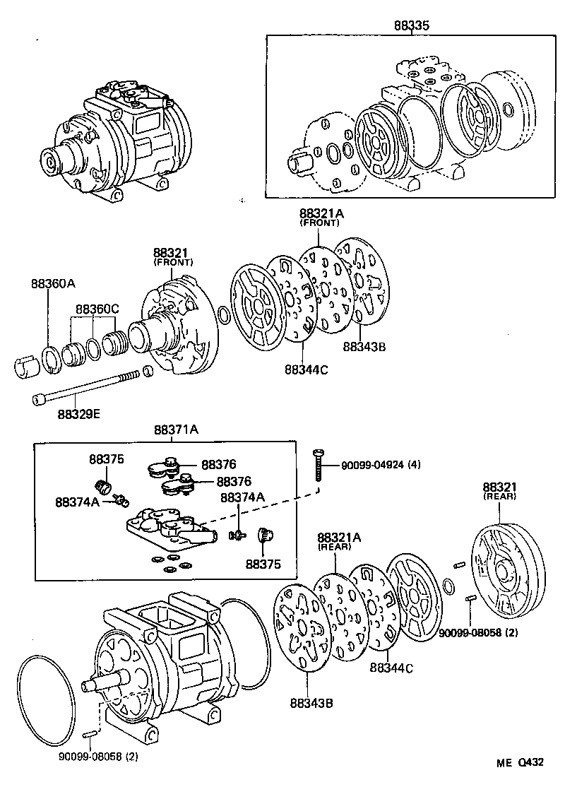 88444-60110 BRACKET, IDLE PULLEY product image