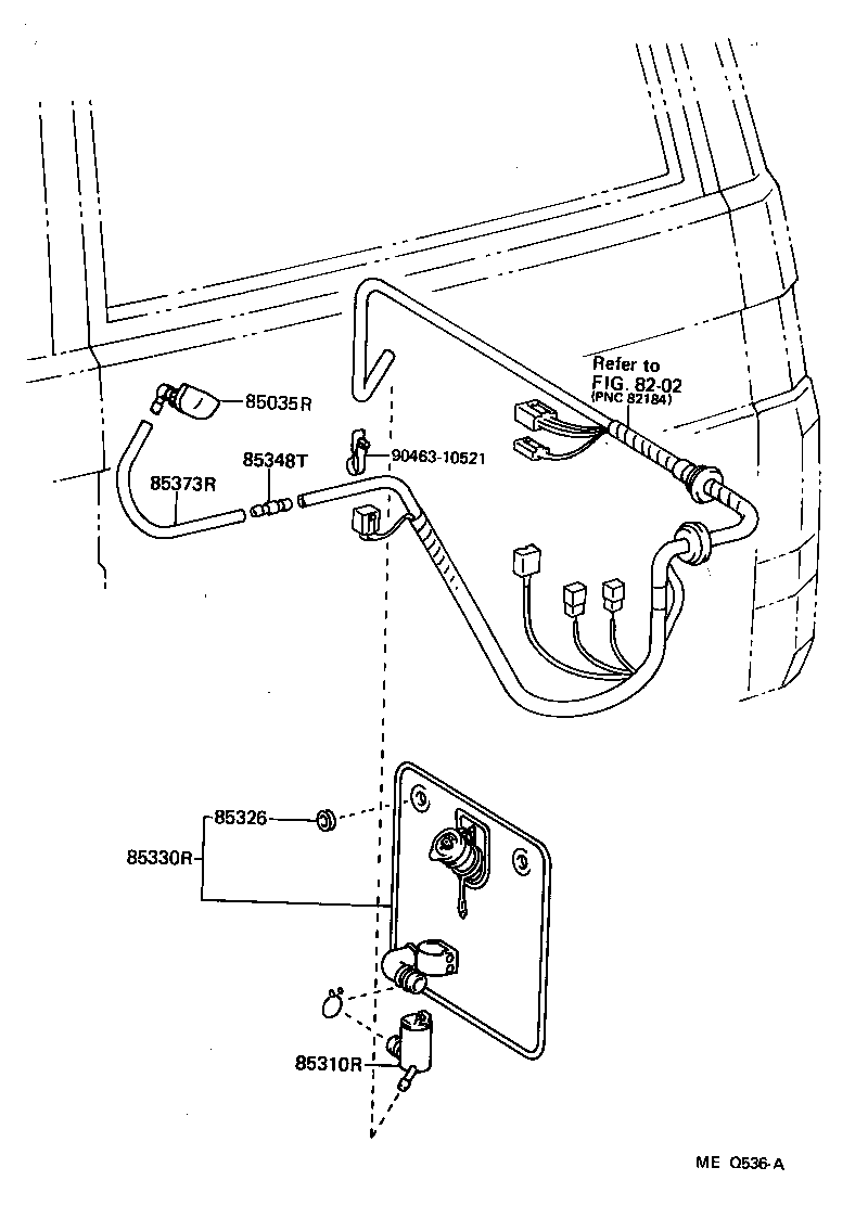 85325-60040 JAR ASSY, REAR WASHER product image