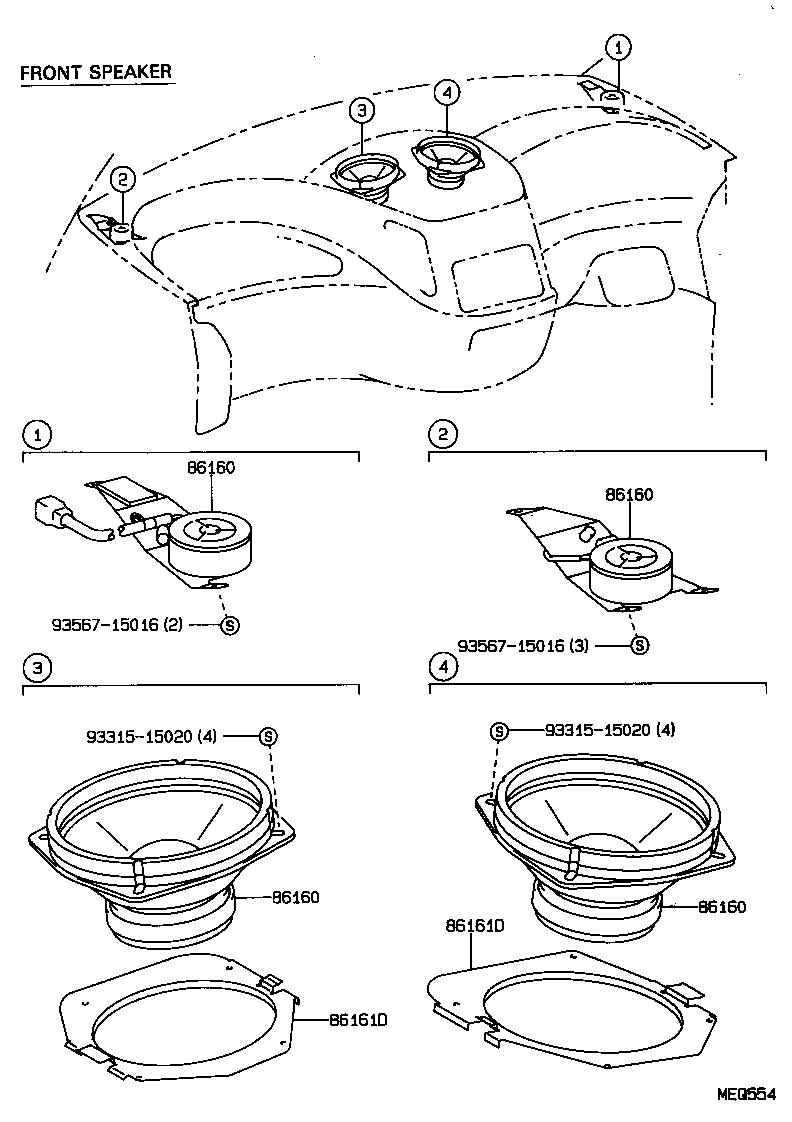 86160-28320 SPEAKER ASSY, REAR product image