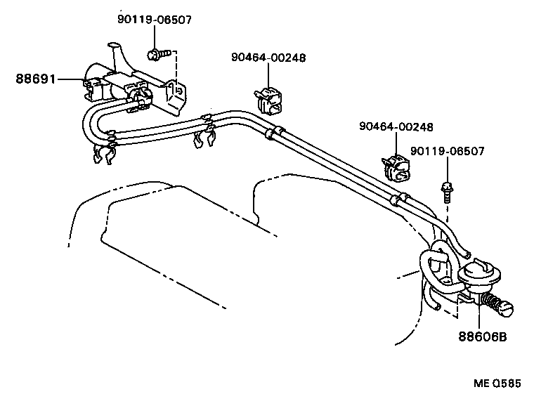 17342-74130 HOSE, COOLER VACUUM NO.1 product image