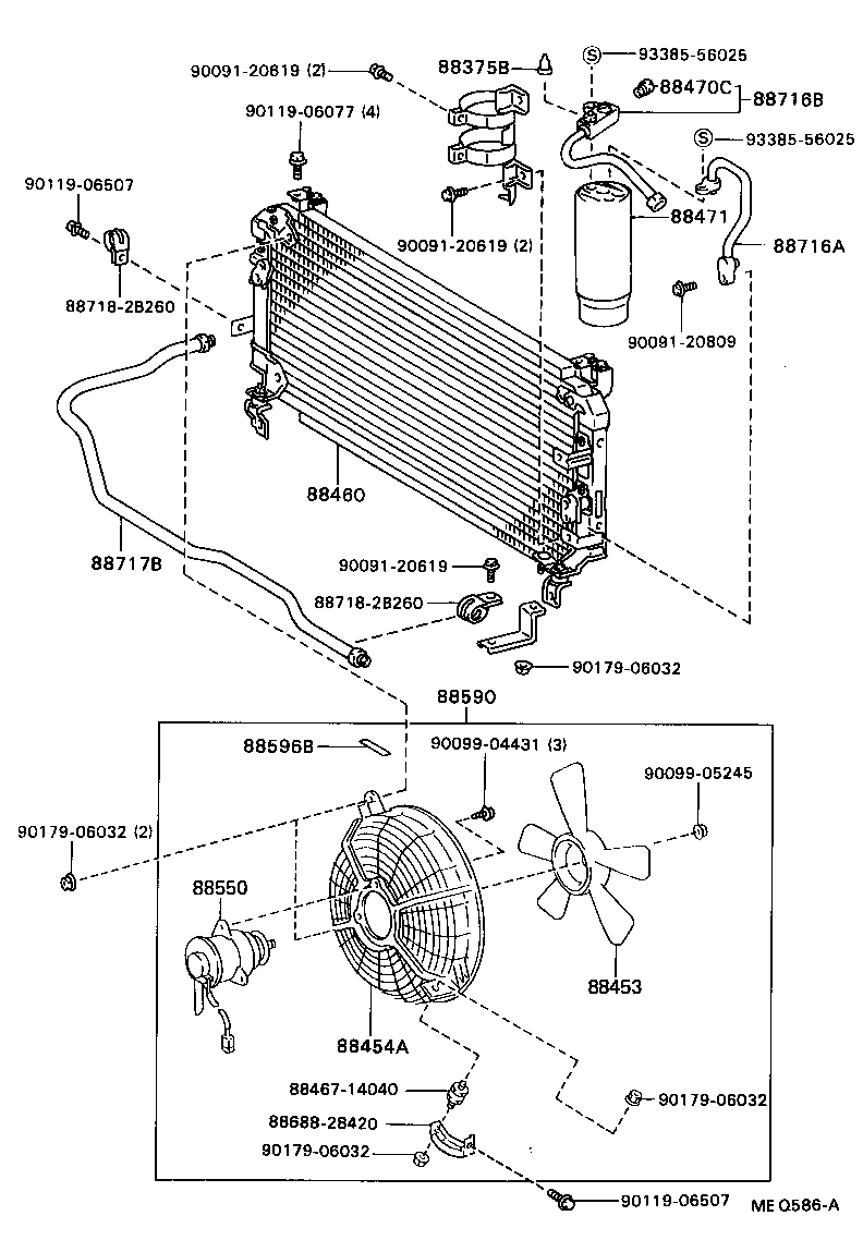 88460-20320 CONDENSER ASSY, COOLER product image