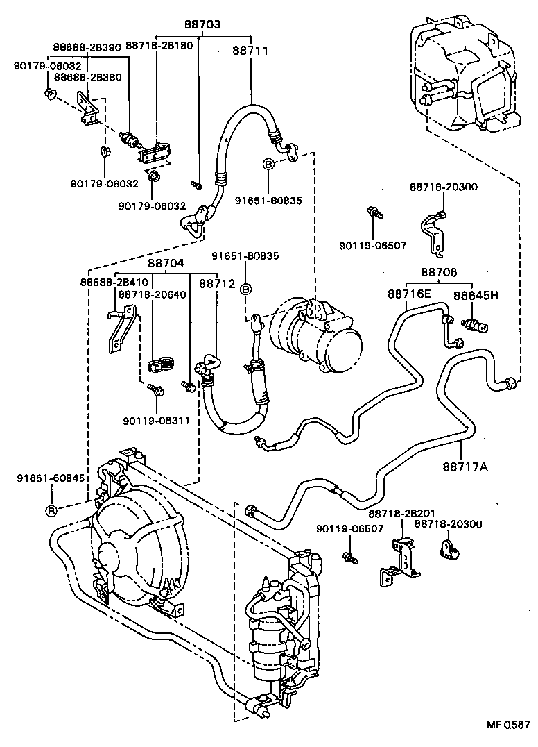 88460-20320 CONDENSER ASSY, COOLER product image