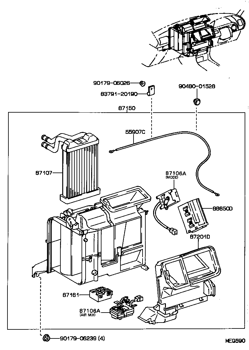 87150-2B010 RADIATOR ASSY, HEATER product image
