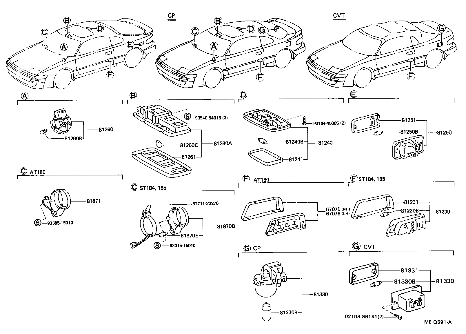 Toyota 81240-20110-04 LAMP ASSY, ROOM, NO.1