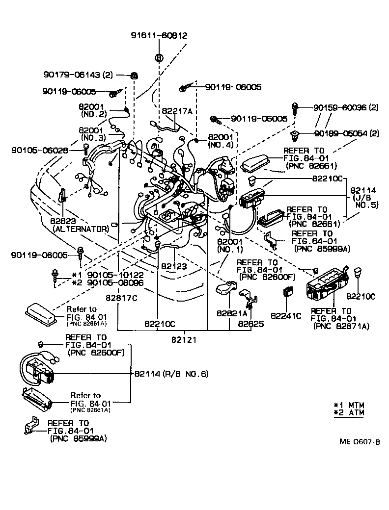 82122-20190 WIRE, ENGINE, NO.2 product image