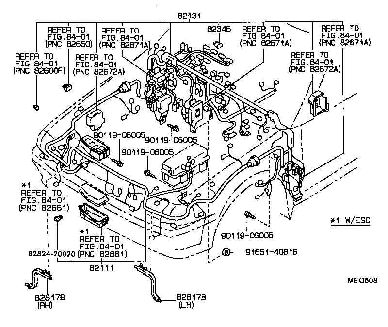 82122-20190 WIRE, ENGINE, NO.2 product image