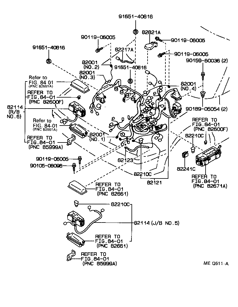 82122-20190 WIRE, ENGINE, NO.2 product image