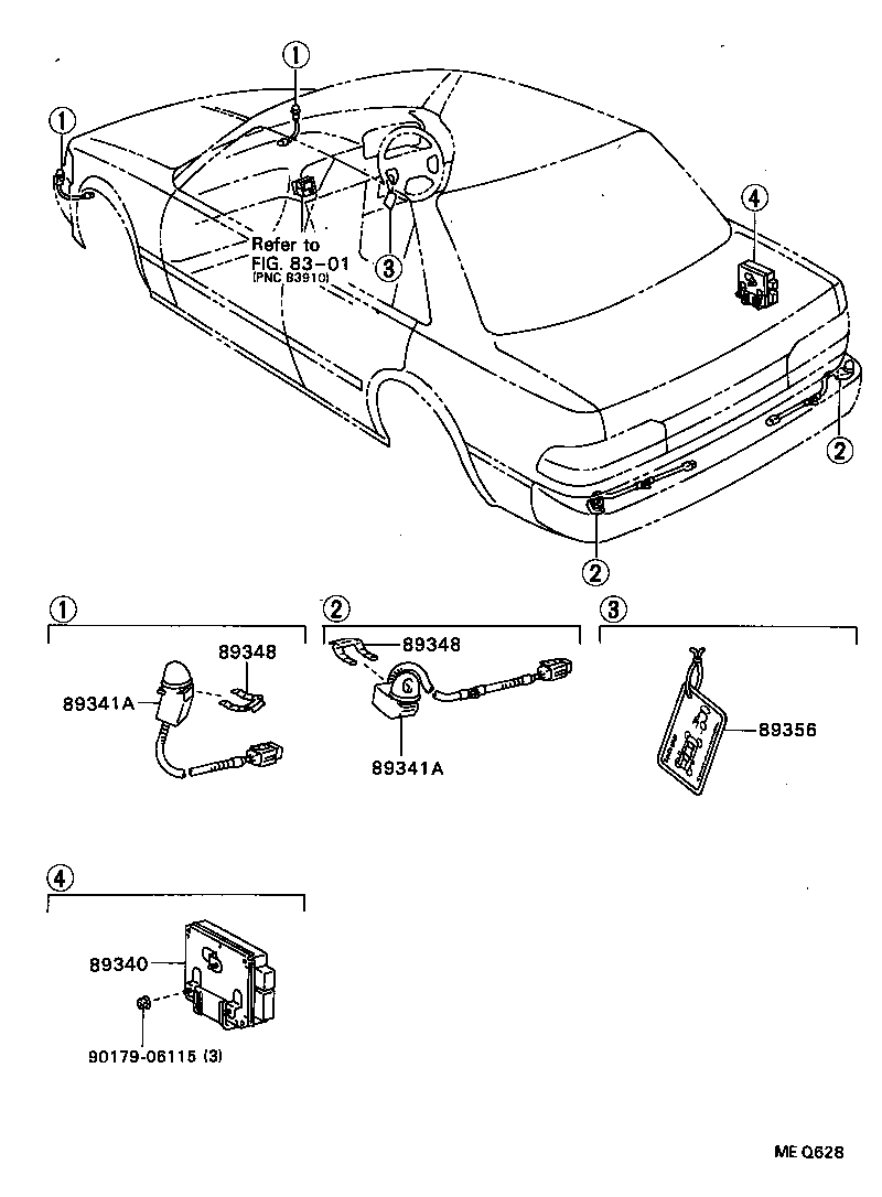 89340-20030 COMPUTER ASSY, REAR CLEARANCE WARNING product image