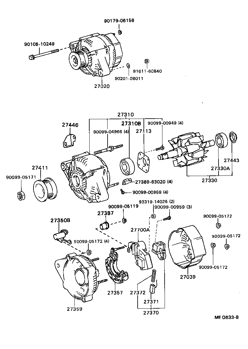 27060-64100 ALTERNATOR ASSY product image