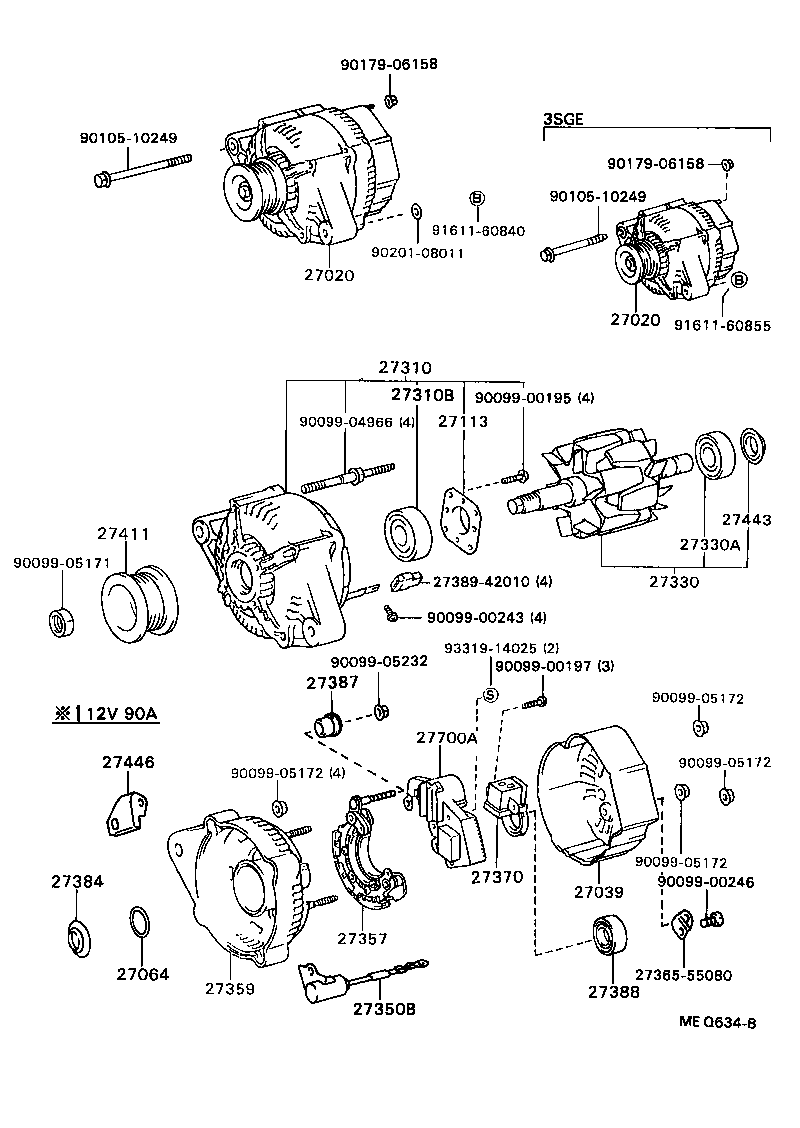 27060-64100 ALTERNATOR ASSY product image