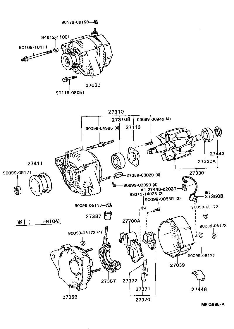 27060-64100 ALTERNATOR ASSY product image