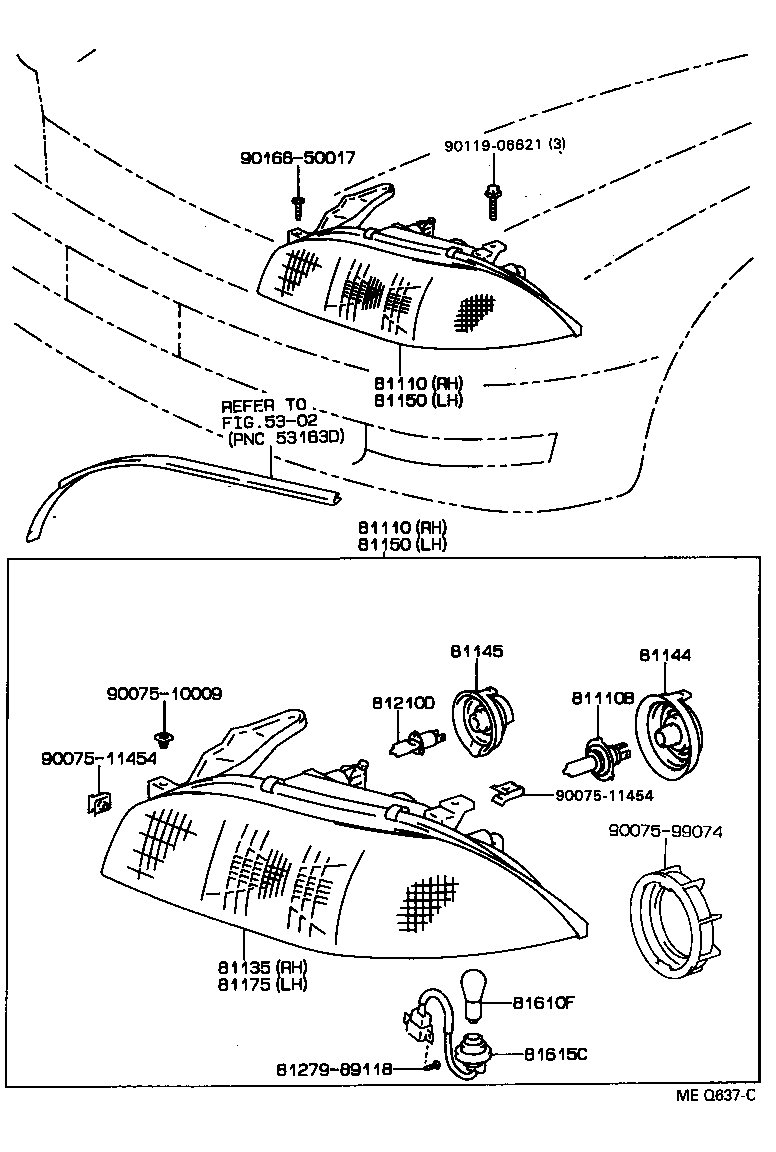 81150-32280 HEADLAMP ASSY, LH product image
