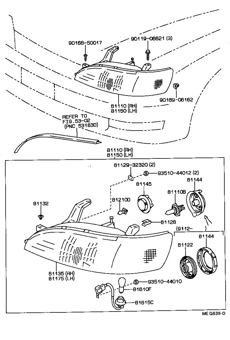 81150-32280 HEADLAMP ASSY, LH product image