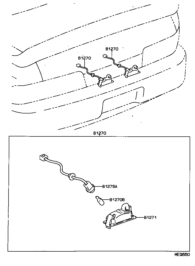 81270-32210 LAMP ASSY, LICENSE PLATE product image