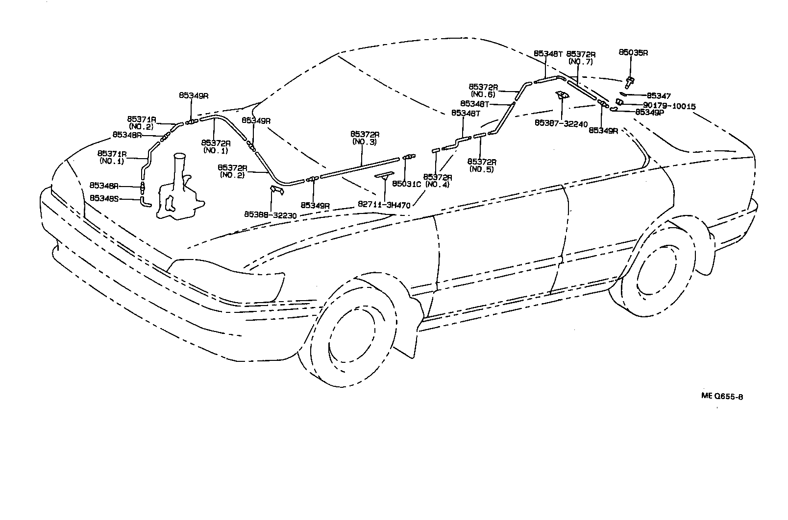 85391-32010 NOZZLE SUB-ASSY, REAR WASHER product image