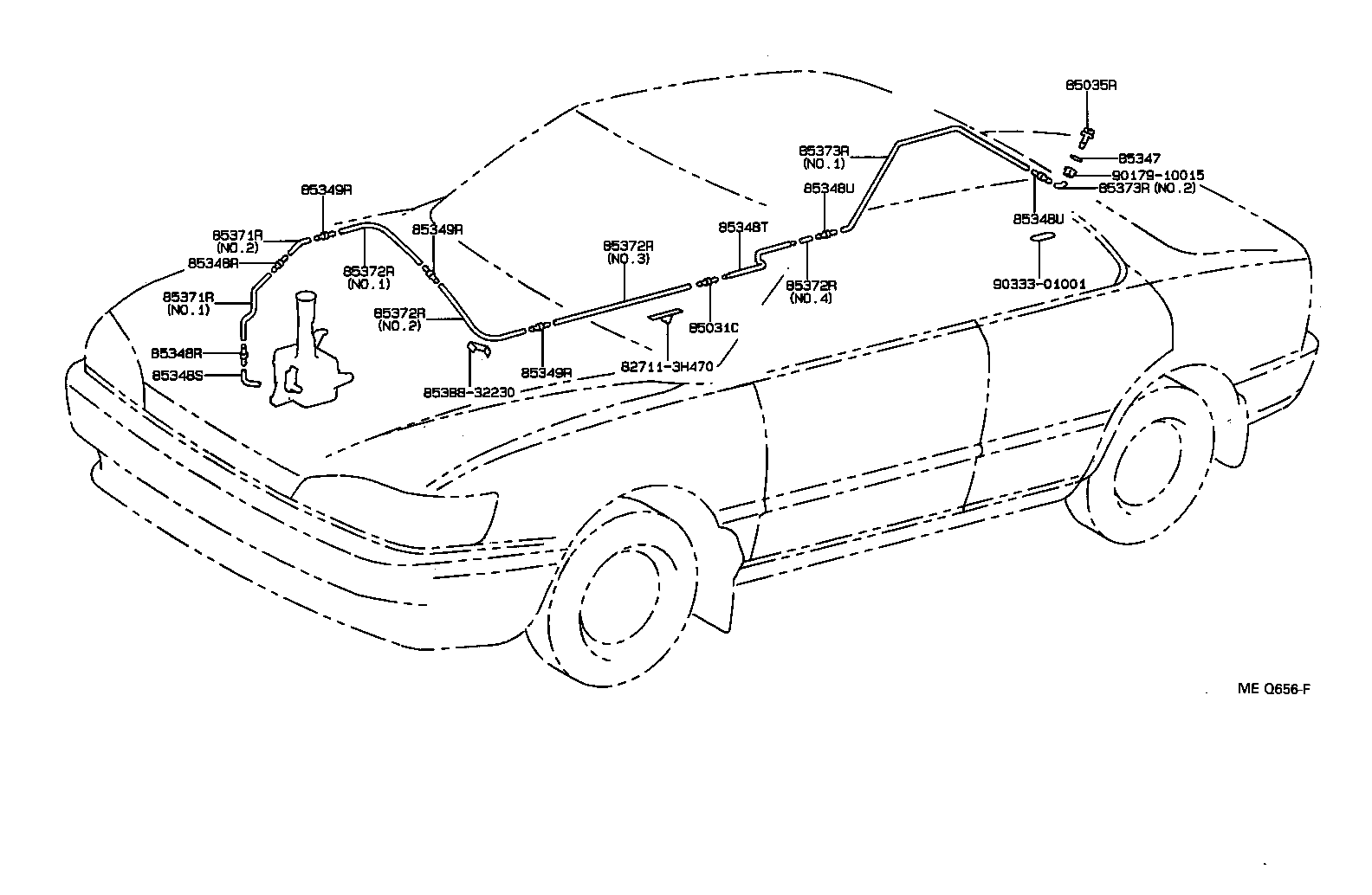 85391-32010 NOZZLE SUB-ASSY, REAR WASHER product image