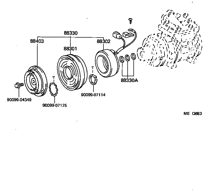 88437-60260 BRACKET, COMPRESSOR MOUNTING, NO.7 product image