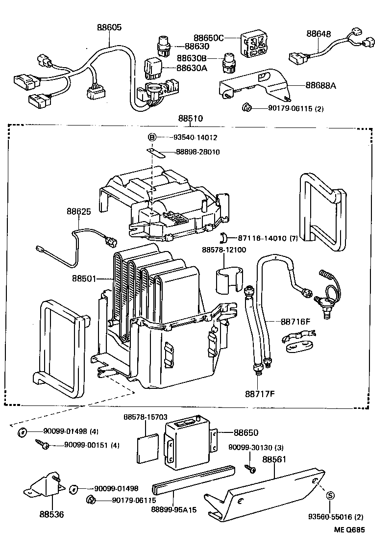 88601-87002 SWITCH SUB-ASSY, COOLER CONTROL product image