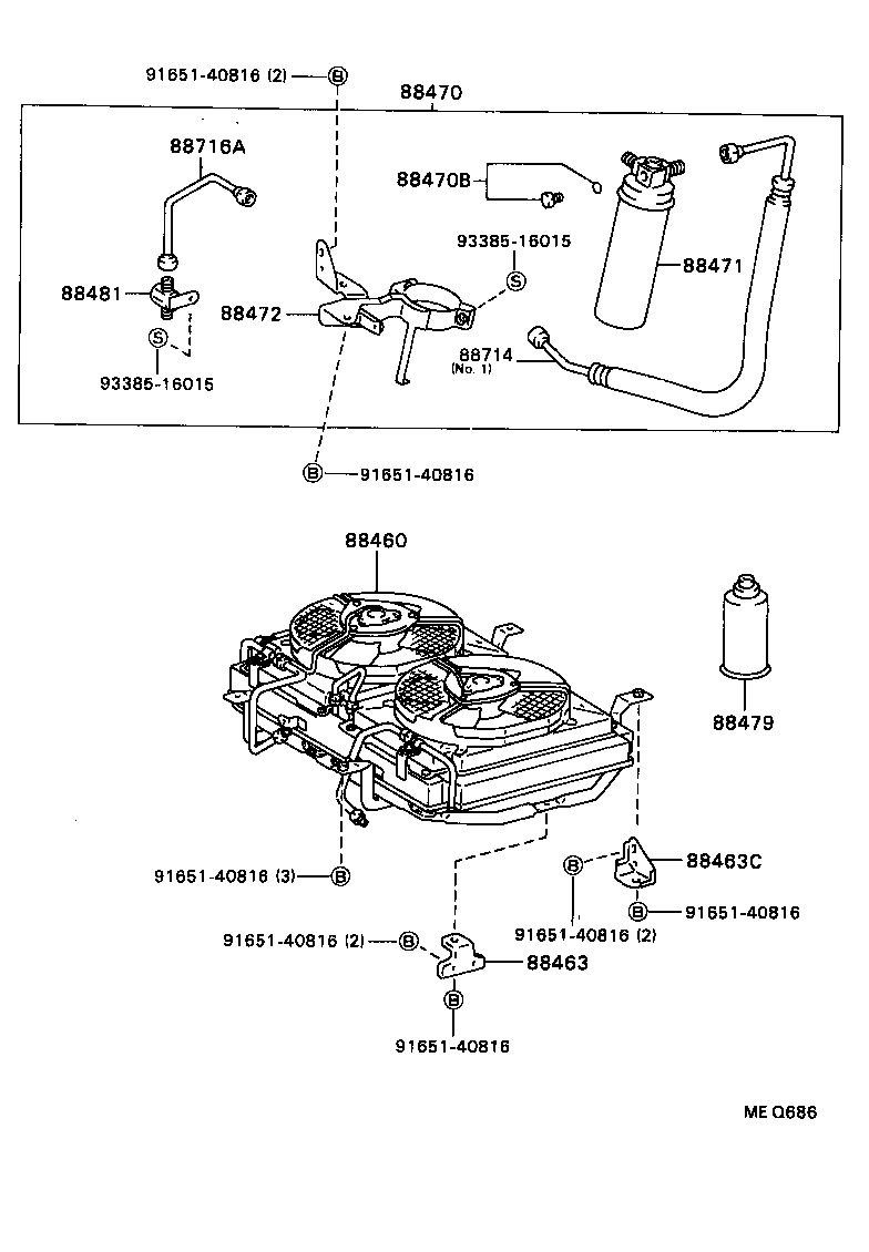 88450-87007 CONDENSER ASSY, W/RECEIVER product image