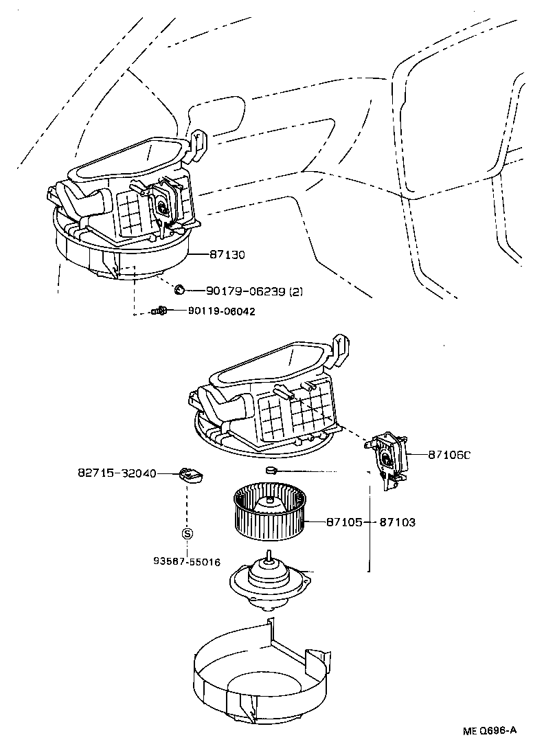 87286-32020 CABLE SUB-ASSY, AIR INLET DAMPER CONTROL product image
