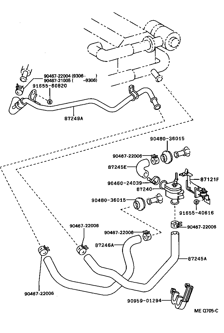 87245-32270 HOSE, HEATER WATER, OUTLET A product image