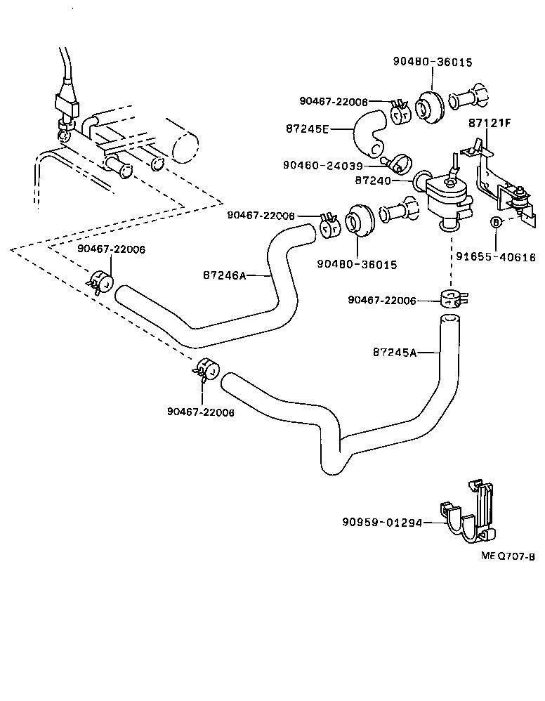 87245-32270 HOSE, HEATER WATER, OUTLET A product image