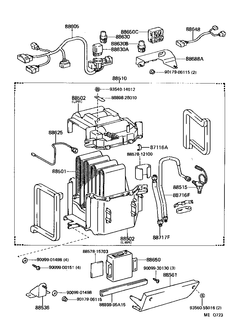 88631-95D02 BRACKET, COOLER RELAY product image