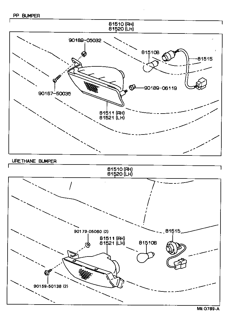 81520-80079 LAMP ASSY, FRONT TURN SIGNAL, LH product image