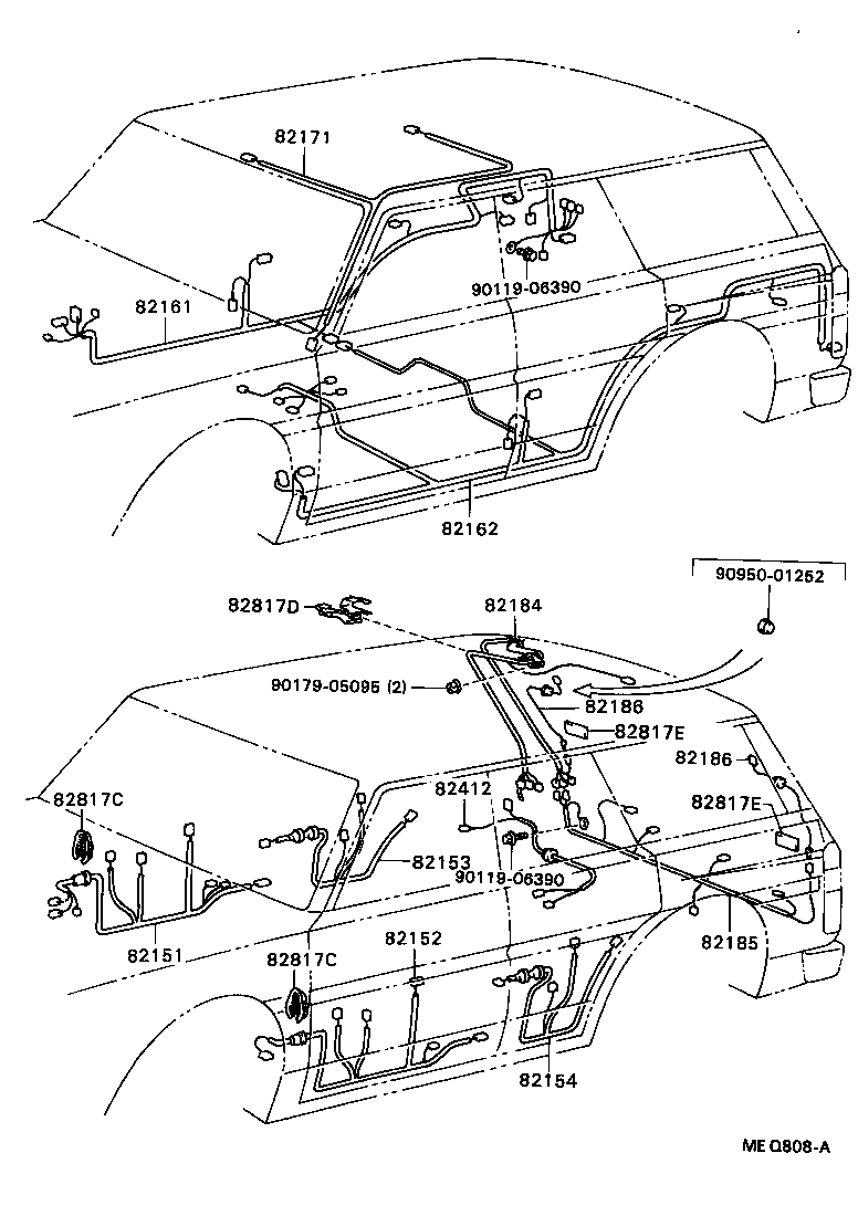 82151-23070 WIRE, FRONT DOOR, RH product image