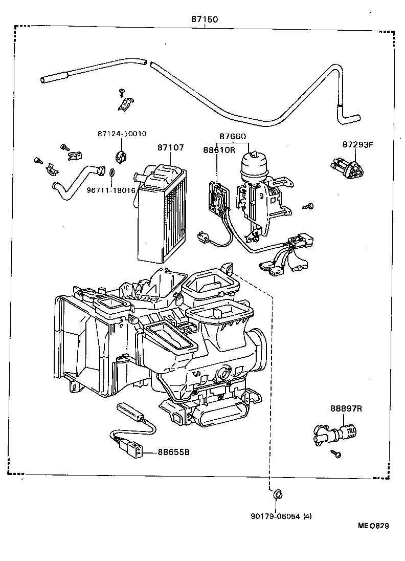 87130-22320 BLOWER ASSY, HEATER, FRONT product image