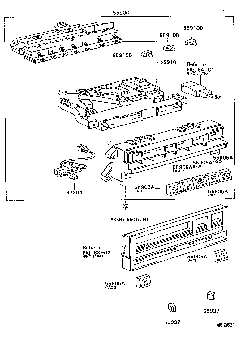 55900-22271 CONTROL ASSY, AIR CONDITIONER product image