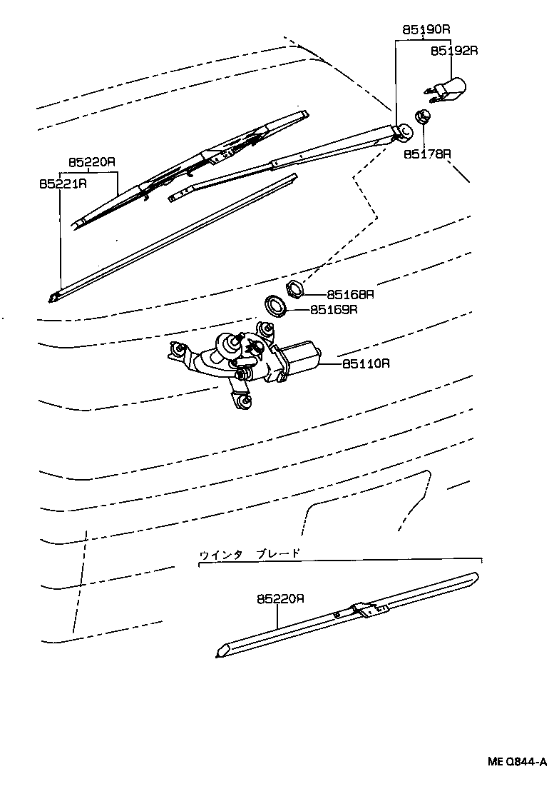 85134-16390 WASHER, REAR WIPER LINK PIVOT, NO.1 product image