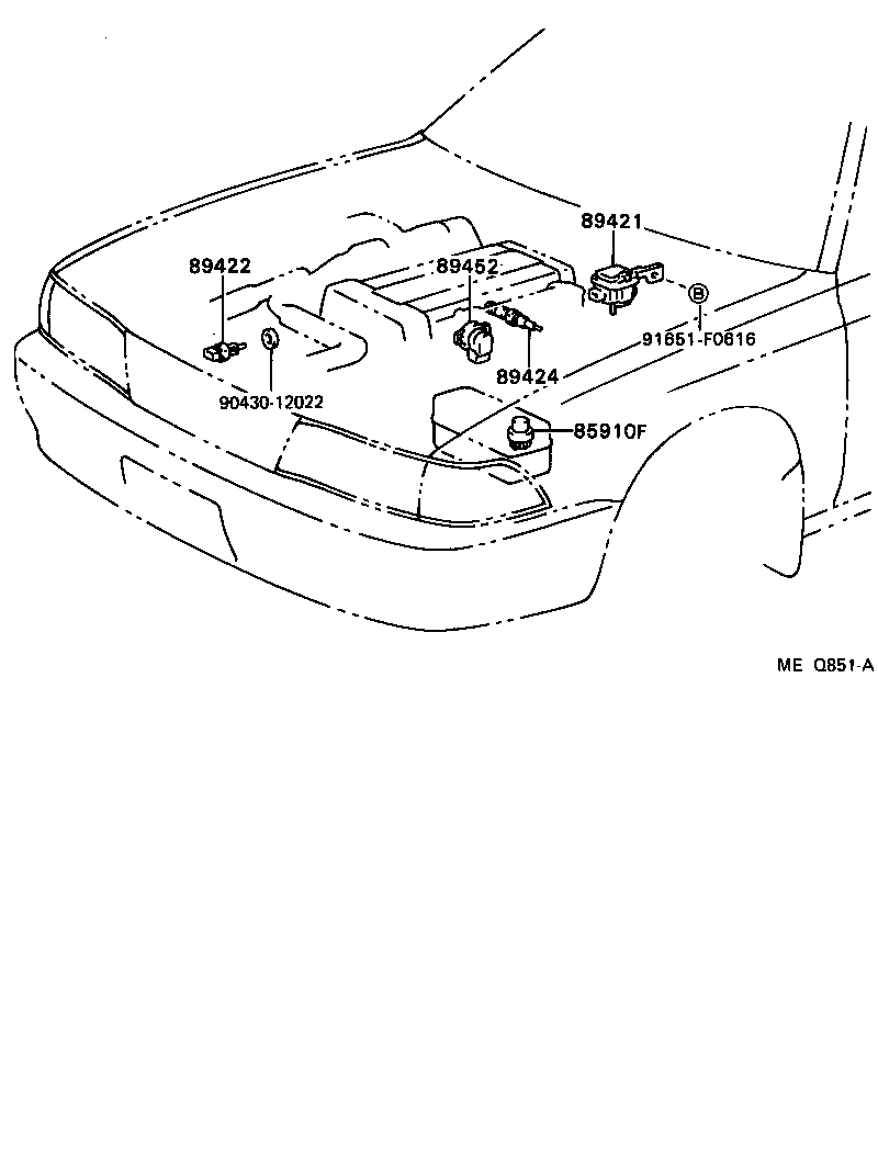 89420-22110 SENSOR ASSY, VACUUM (FOR E.F.I.) product image