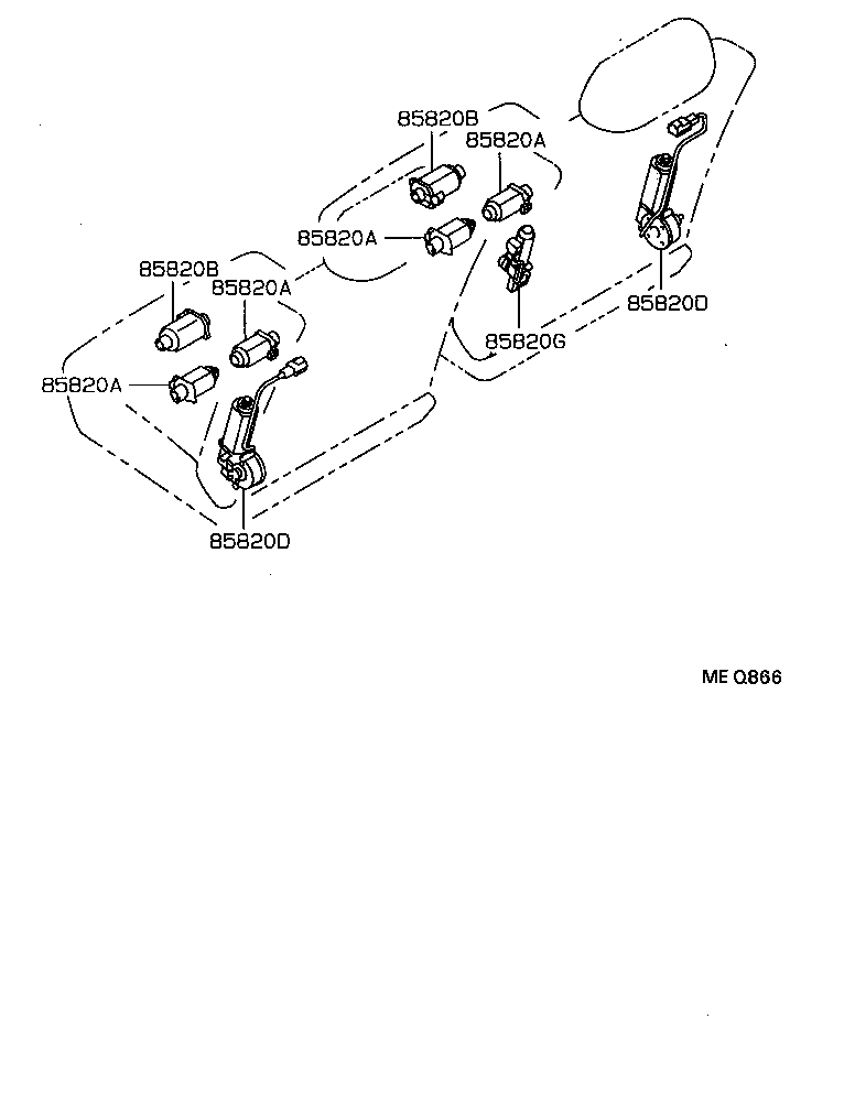 85820-30180 MOTOR ASSY, POWER SEAT product image