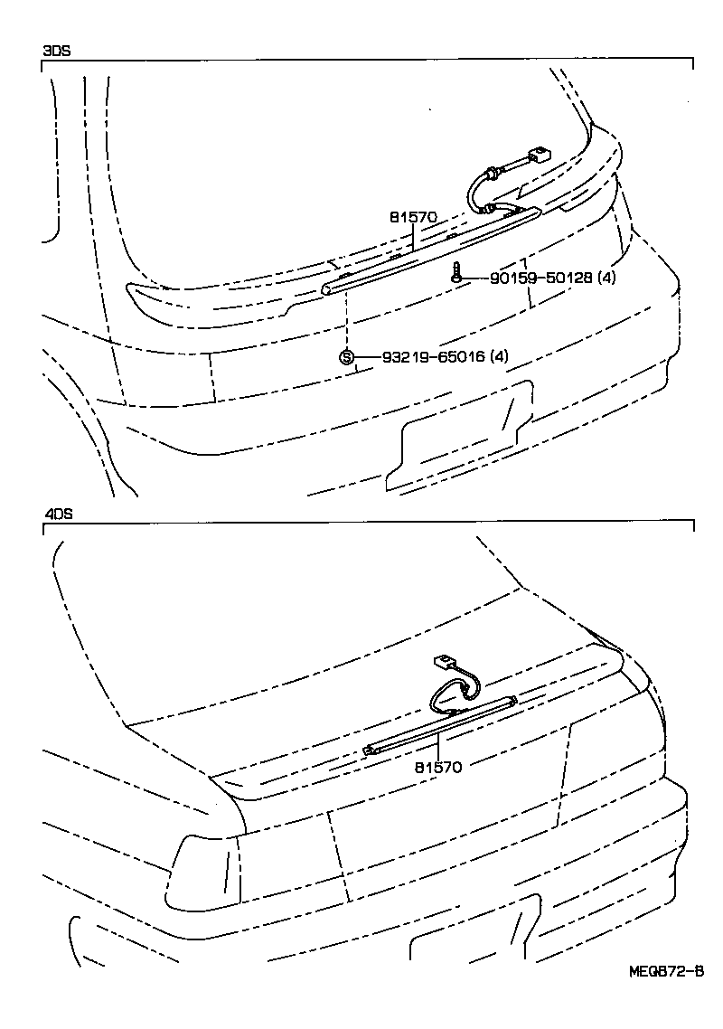 81570-16070 LAMP ASSY, CENTER STOP product image